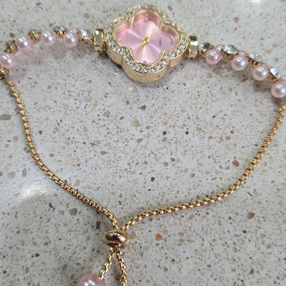 Diamond set color luxury this is unique beautiful super delicate drawstring watc - Picture 2 of 3